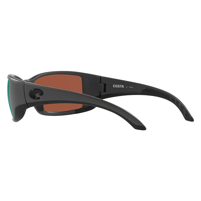Costa Del Mar Mens Blackfin Matte Grey Frame Green Mirror Polarized 580g Lens Sunglasses - BL98OGMGLP
