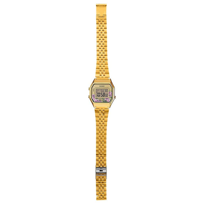 Casio Women's Gold Dial Stainless Steel Band Quartz Watch - LA680WGA-4CDF