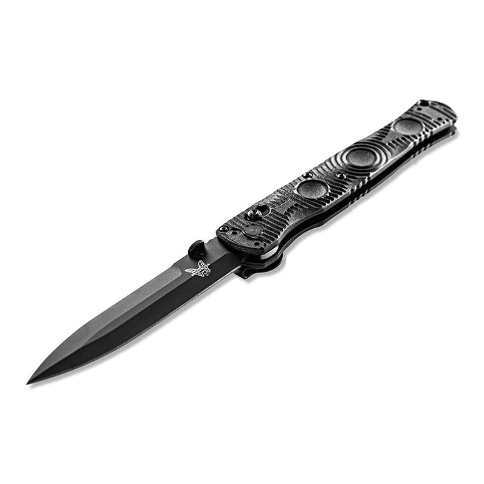 Benchmade Greg Thompson SOCP Folding Knife Black CF-Elite Handles D2 Black Cerakote Spear Point Plain Blade - BM-391BK