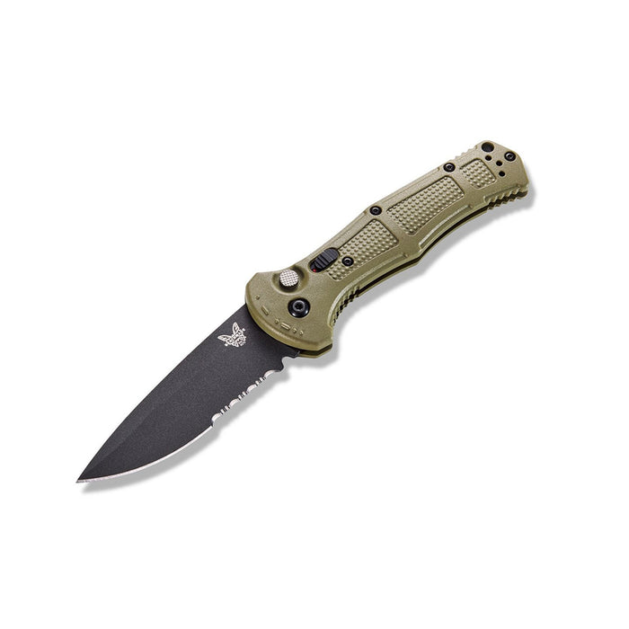 Benchmade Grivory Handle Claymore Stainless Steel Cobalt Black Drop-Point Folding Lock System - BM-9070SBK-1