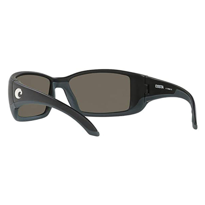 Costa Del Mar Mens Matte Black/Grey Blue Mirrored Polarized Sunglasses - BL11OBMGLP