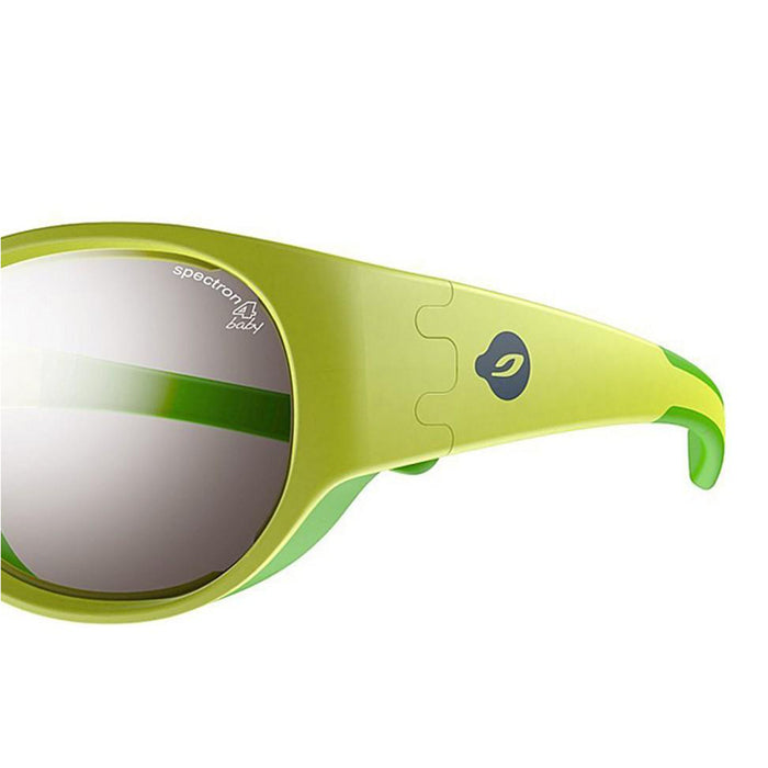 Kids Lime Green Frame Grey Lens Puzzle Wrap Sunglasses - J4861216