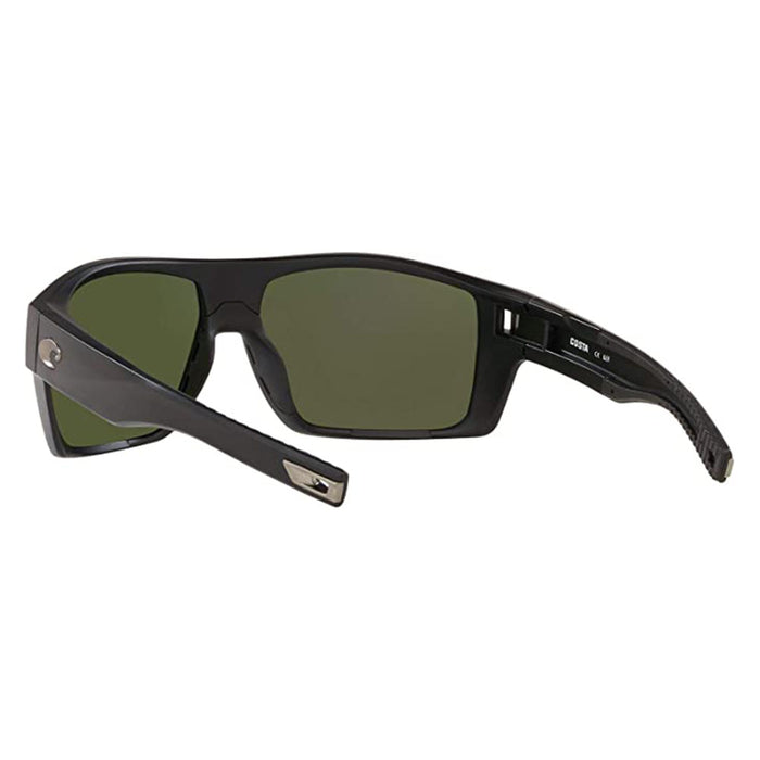 Costa Del Mar Men's Matte Black Frame Grey Blue Mirror Lens Polarized Diego Rectangular Sunglasses - DG011OBMGLP