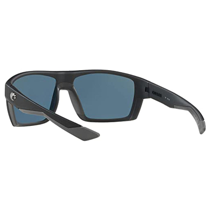 Costa Del Mar Mens Rectangular Matte Black Gray Polarized Sunglasses - BLK124OGP