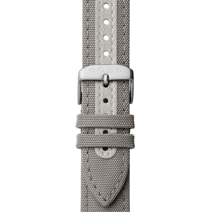 Eone Bradley Classic Men's Titanium Case Beige Canvas Strap Silver Watch - BR-C-BEIGE
