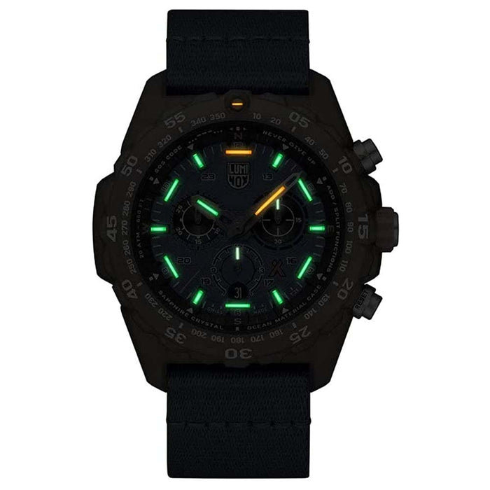 Luminox Mens Blue Dial Ocean-Bound plastic Band Swiss Quartz Watch - XB.3743.ECO