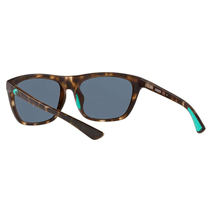 Costa Del Mar Women's Matte Shadow Tortoise Frame Gray Lens Polarized Cheeca Square Sunglasses - CHA249OGP