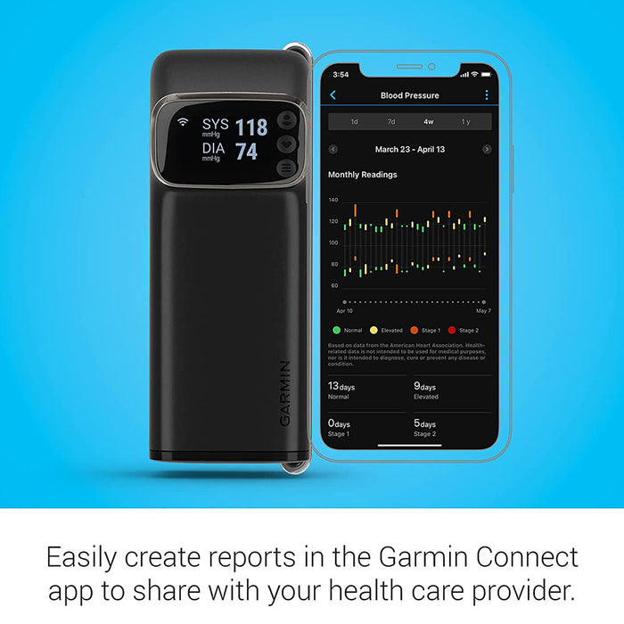 Garmin Index BPM FDA-Cleared Medical Device Easy-to-Use with Built-in Display Smart Blood Pressure Monitor - 010-02464-00