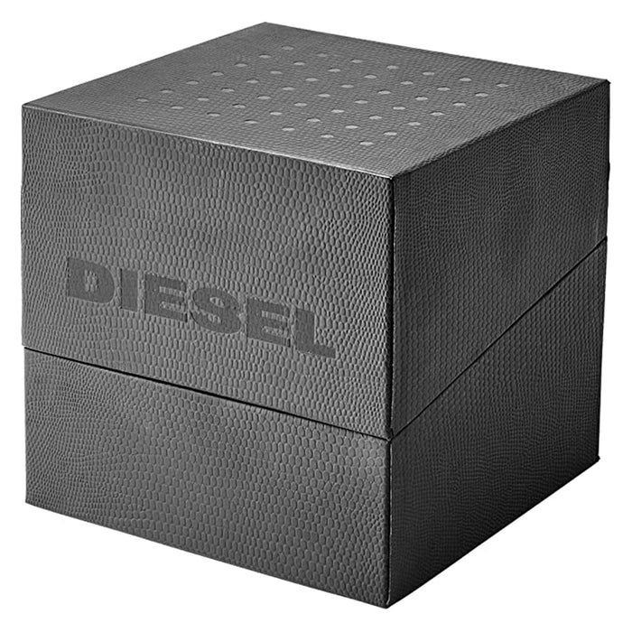 Diesel Mens White Dial Black Stainless Steel Band Quartz Watch - DZ4512