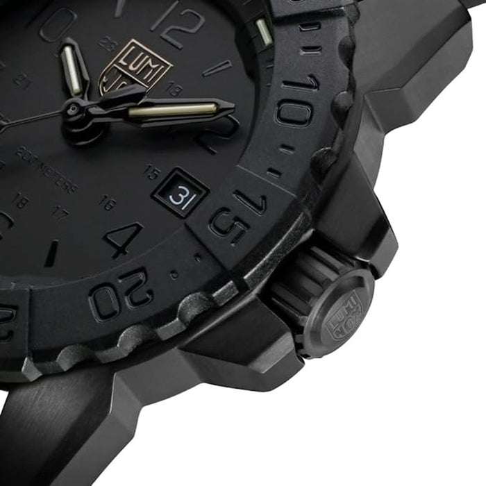 Luminox Men's Black Dial Rubber Band Seal Steel Military Dive Swiss Quartz Watch - XS.3251.BO.CB