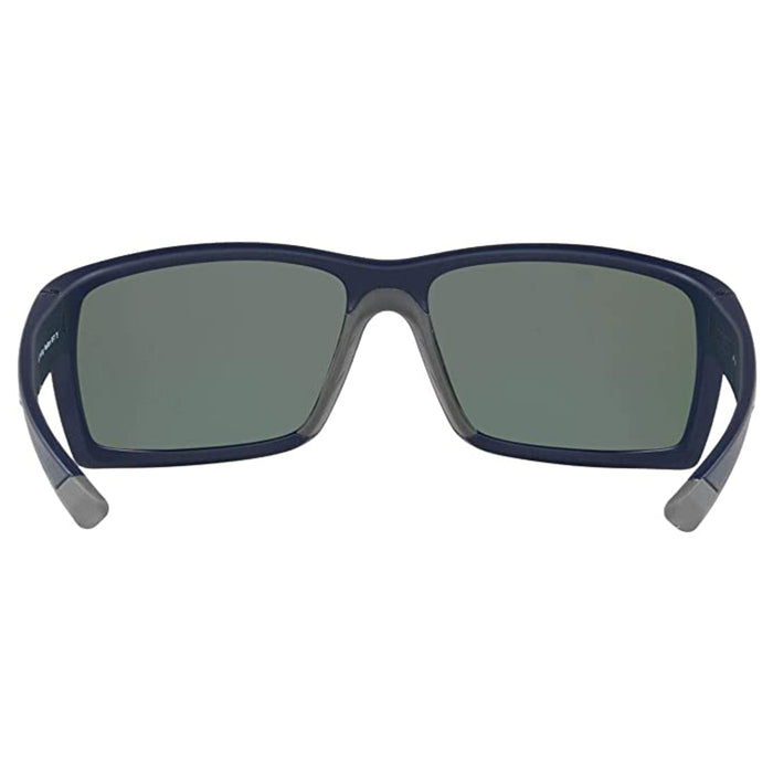 Costa Del Mar Mens Reefton Rectangular Matte Dark Blue Polarized Gray Sunglasses - RFT75OGP