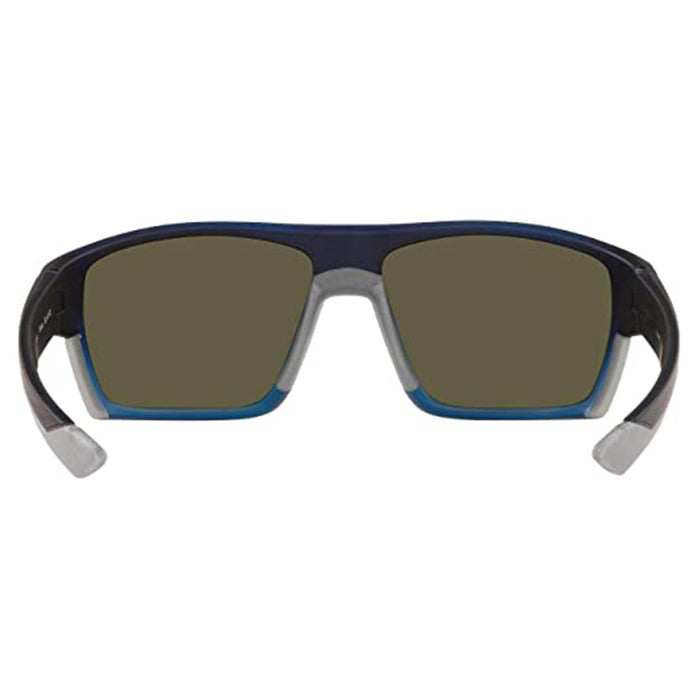 Costa Del Mar Mens Rectangular Bahama Blue Fade Gray Blue Mirrored Polarized Sunglasses - BLK193OBMGLP