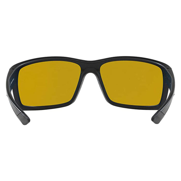 Costa Del Mar Men's Blackout Frame Sunrise Silver Mirror Lens Polarized Reefton Rectangular Sunglasses - RFT01OSSP