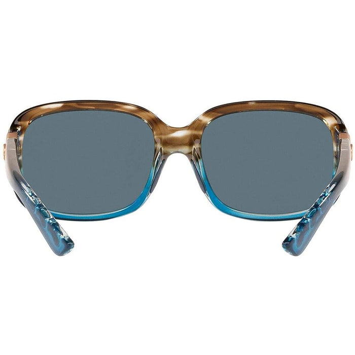 Costa Del Mar Womens Gannet Shiny Wahoo Frame Polarized Gray 580P Lens Sunglasses - GNT251OGP - WatchCo.com