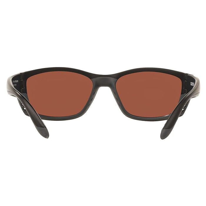 Costa Del Mar Mens Fisch Matte Black Frame Copper Green Mirror Polarized 580g Lens Sunglasses - FS11OGMGLP