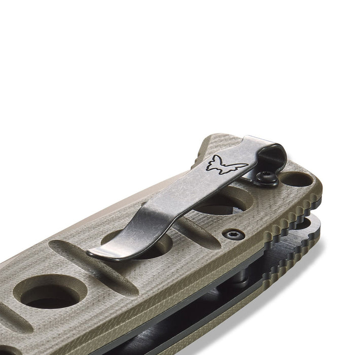 Benchmade 275FE-2 Adamas Flat Earth Blade Cruwear Olive Drab G10 Handle AXIS Lock Folder Knife - BM-275FE-2