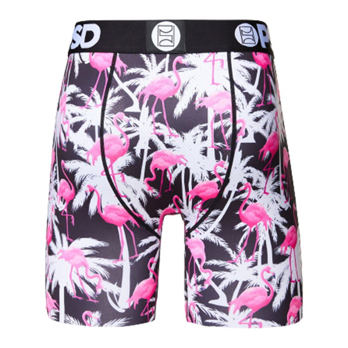 PSD Men's Black Palms Flamingo Boxer Briefs Underwear - 421180057-BLK