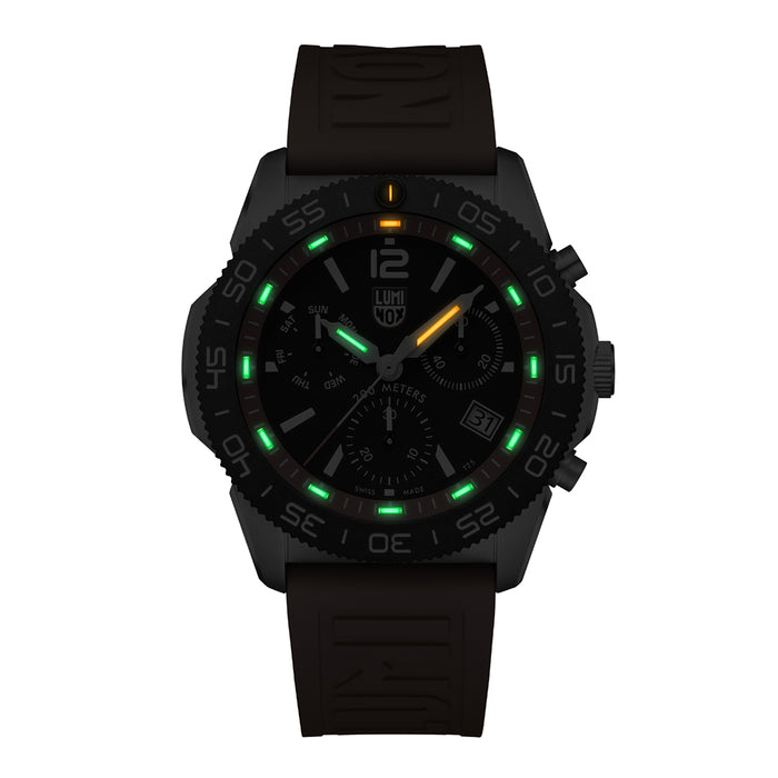 Luminox Orologio Uomo XS.3149 - Quadrante Nero Con Dettagli Arancioni, Cinturino In Gomma, Movimento Ronda Z60 - Stile Sportivo E Robusto