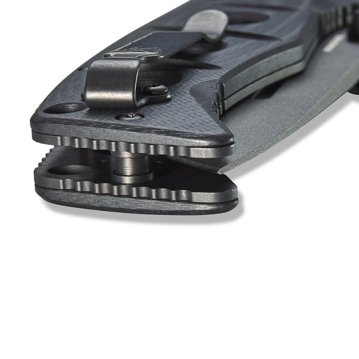 Benchmade 275SGY-1 Adamas Part Serrated Gray Blade Cruwear Black G10 Handle AXIS Lock Folder Knife - BM-275SGY-1