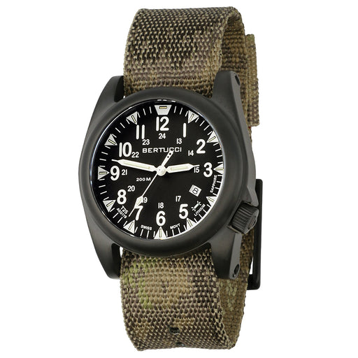 BERTUCCI Men's Black Dial Green Nylon Band | WatchCo.com