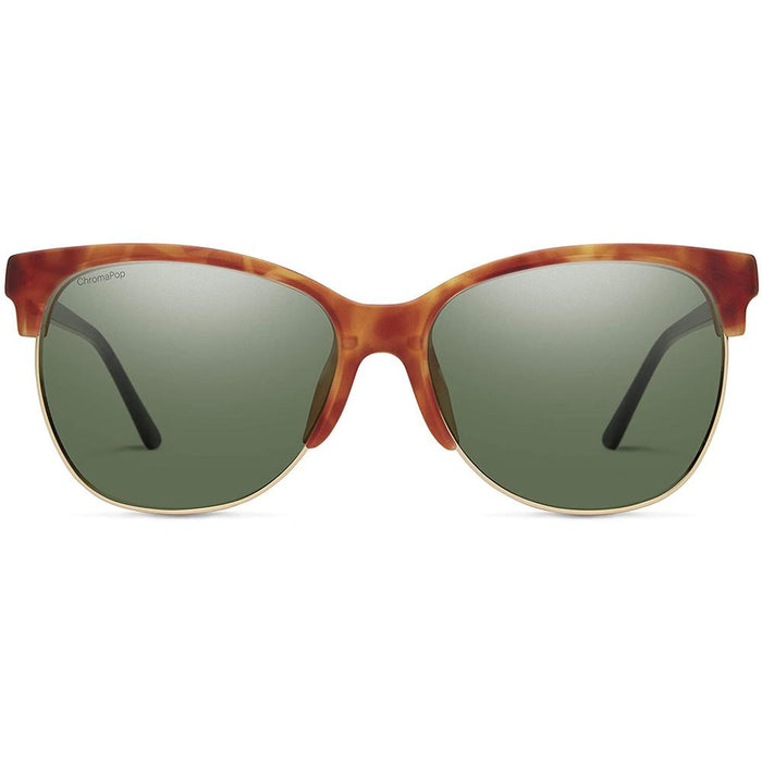 Smith Womens Rebel Matte Honey Tortoise Frame Gray Green Polarized Lens Sunglasses - BLCPGNMHT - WatchCo.com
