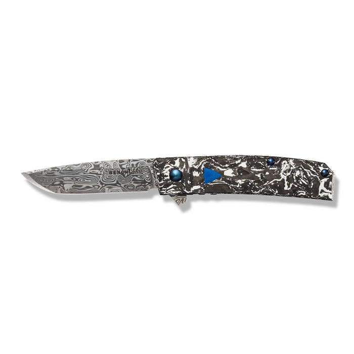 Benchmade Etched Tanto White Black Marbled Carbon Outdoors | WatchCo.com