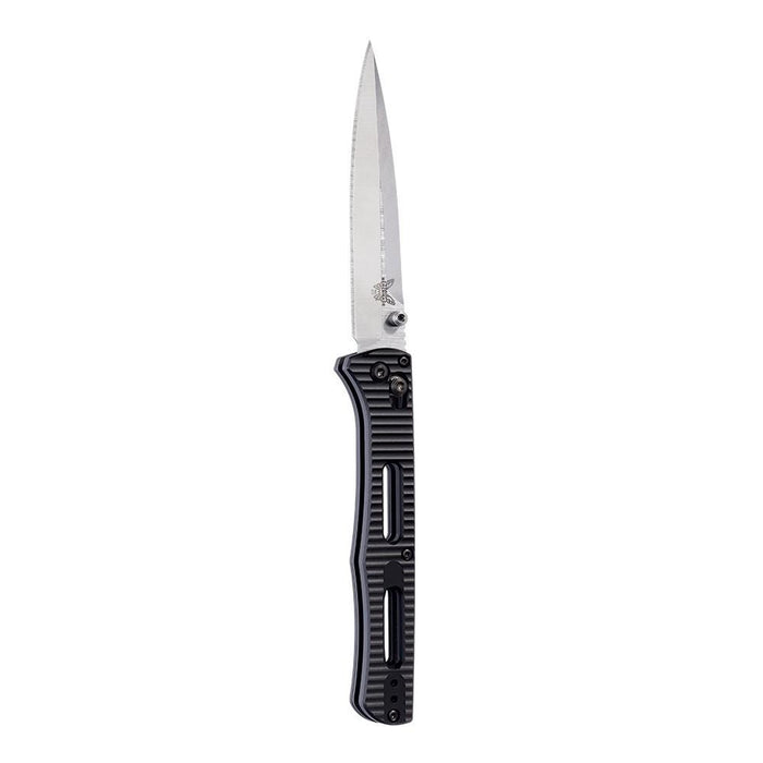Benchmade Fact S30V Satin Plain Blade 3.95 Black Aluminum Folding Axs knife - BM-417