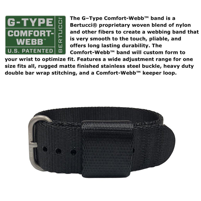 Bertucci A-1R Field Comfort Men's Black Nylon Watches | WatchCo.com