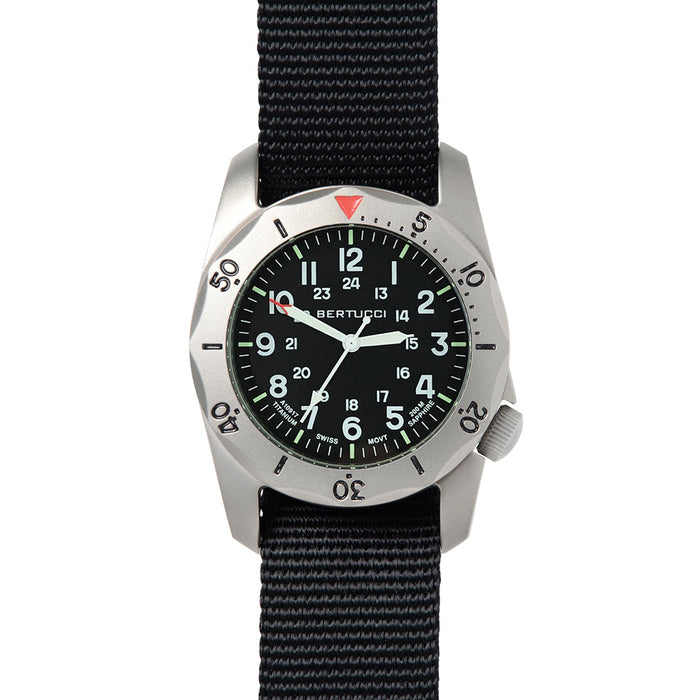 Bertucci A-2TR Vintage Men's Titanium Band Black Watches | WatchCo.com