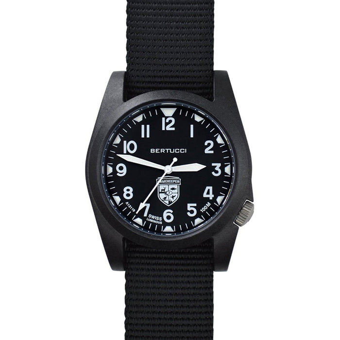 Bertucci Gamekeeper Unisex Black Nylon Band Black Watches | WatchCo.com