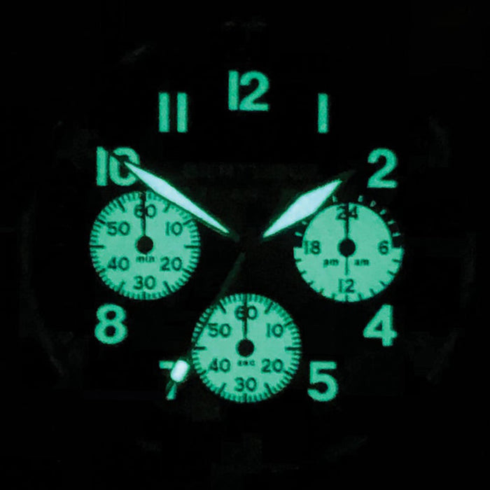 Bertucci Men's A-11T Americana Black Dial Nylon Band Chronograph Watch 