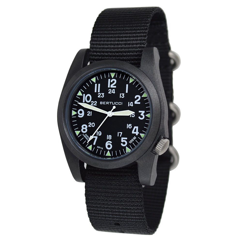 Bertucci Men's Black Dial Band Nylon Wrist Watch - 13350 — WatchCo