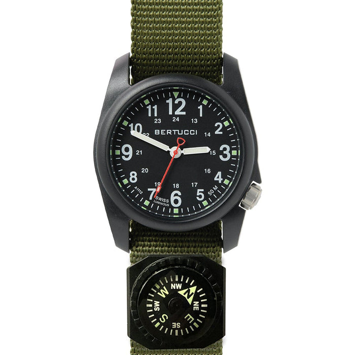 Bertucci Men's Black Dial Case Forest Nylon Watches | WatchCo.com
