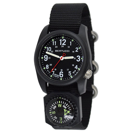 Bertucci Men's Black Dial Nylon Band Quartz Watches | WatchCo.com