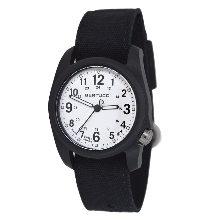 Bertucci Men's DX3 Black Comfort Canvas Band Watches | WatchCo.com