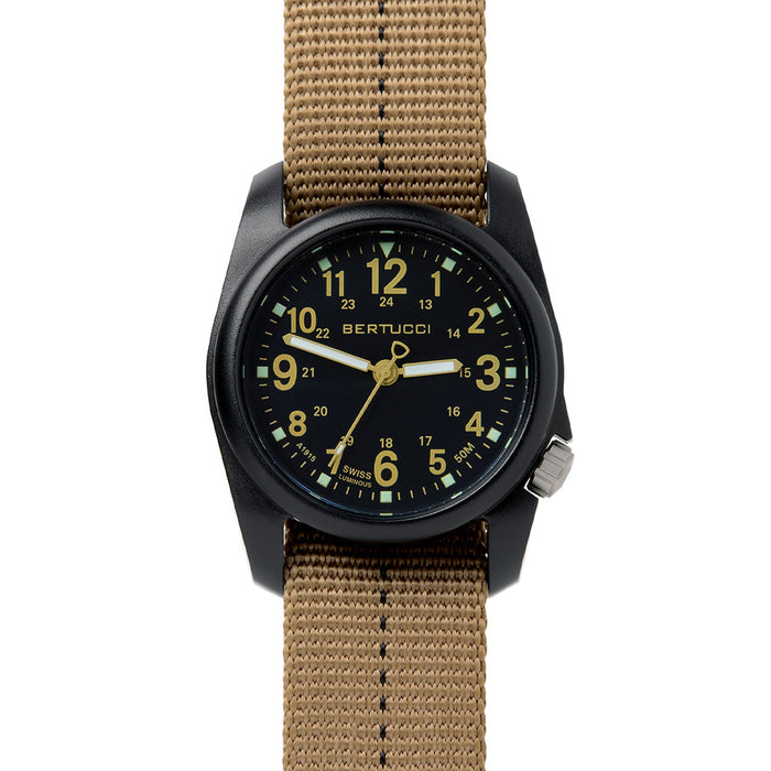 Bertucci Men's DX3 Field Resin Dash-Striped Drab Watches | WatchCo.com