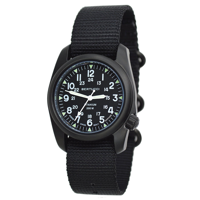 Bertucci Men's Vintage Durable Black Silver Dial Watches | WatchCo.com