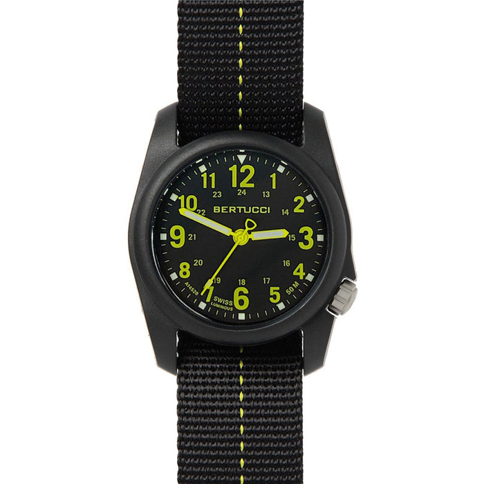 Bertucci Mens DX3 Plus Black Nylon Hi-Viz Watches | WatchCo.com