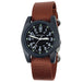 Bertucci Unisex Black Dial Rust Nylon Band Japanese Quartz Watch