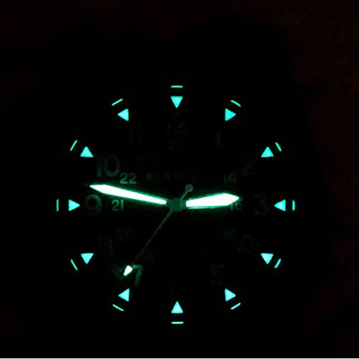 Bertucci Unisex Black Dial Rust Nylon Band Japanese Quartz Watch
