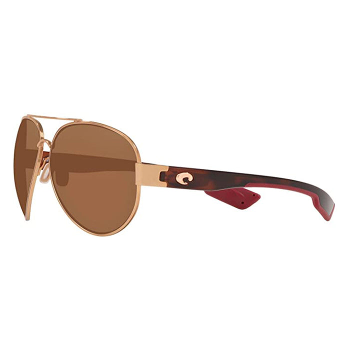 Costa Del Mar Mens Matte Black/Blue Mirrored Sunglasses | WatchCo.com