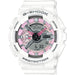 Casio Womens G-Shock White Resin Strap Pink Analog-Digital Dial Quartz Watch - GMAS110MP-7A - WatchCo.com