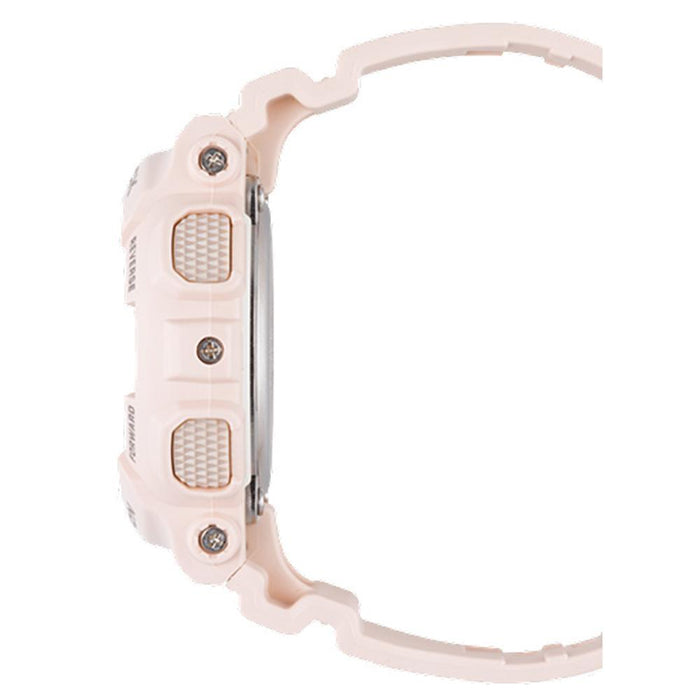 Casio Womens G-Shock Pink Resin Strap Rose Gold Analog-Digital Dial Quartz Watch - GMAS120MF-4A - WatchCo.com