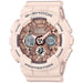 Casio Womens G-Shock Pink Resin Strap Rose Gold Analog-Digital Dial Quartz Watch - GMAS120MF-4A - WatchCo.com