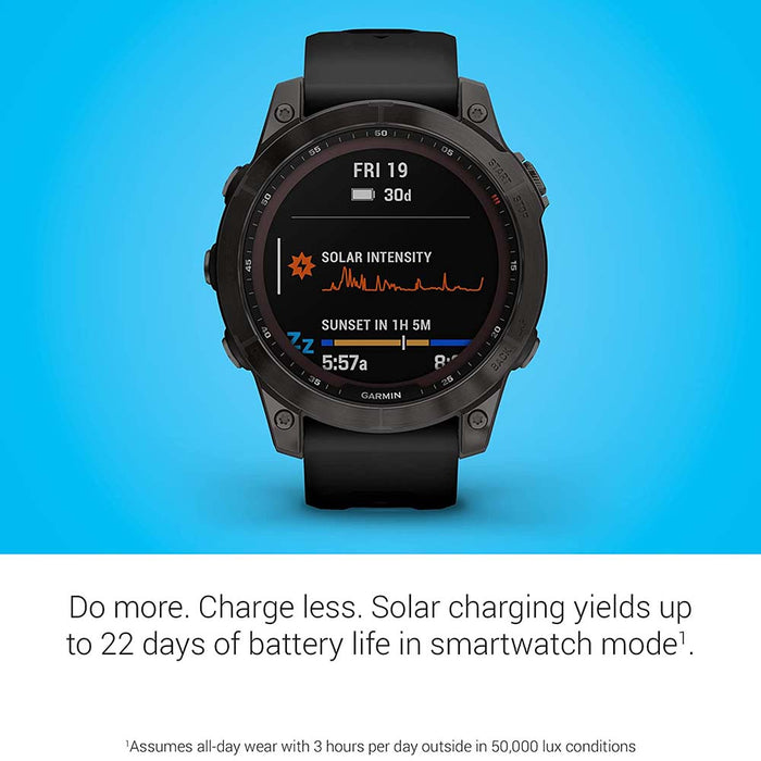 Garmin Fenix 7 Sapphire Solar Edition Carbon  Watches | WatchCo.com