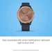 Garmin vívomove 3S Navy Blue Silicone Band Gold Dial Hybrid Smart Watch