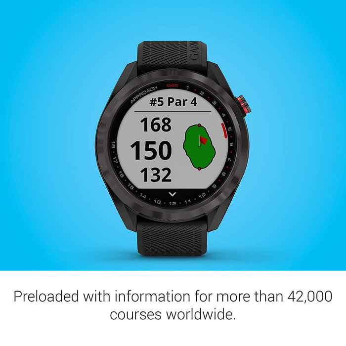 Garmin Approach S42 Silicone Band Black GPS Golf Smartwatch
