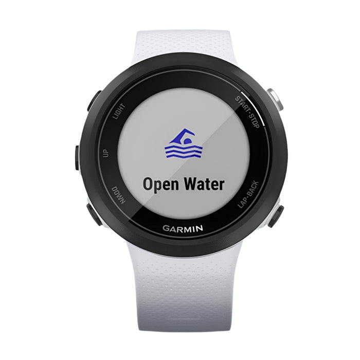 Garmin Swim 2 GPS Unisex White Silicone Band Digital Dial Swimming Smartwatch