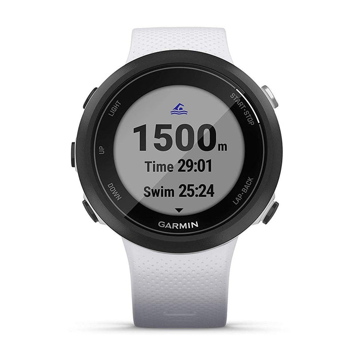 Garmin Swim 2 GPS Unisex White Silicone Band Digital Dial Swimming Smartwatch