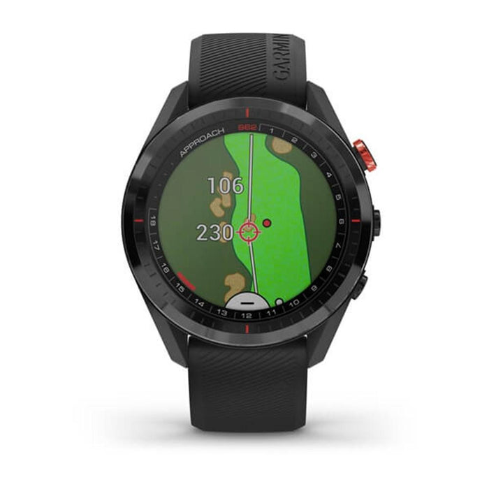 Garmin Unisex Approach S62 Black Silicone Band Sport GPS Golf Smartwatch & CT10 Tracker Bundle
